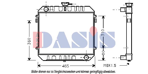 AKS DASIS Радиатор, охлаждение двигателя 150043N